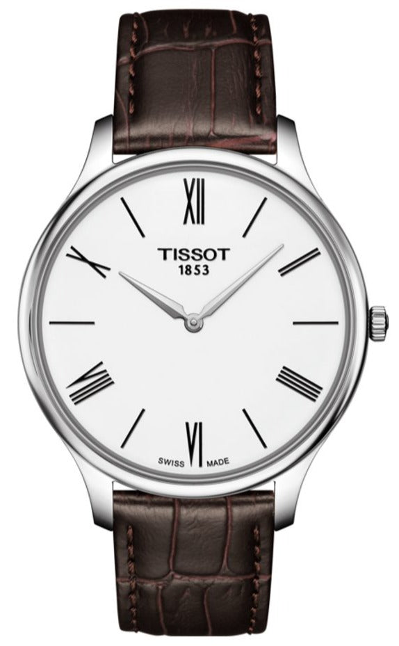 Tissot T Classic Tradition 5.5 Quartz White Dial Brown Leather Strap Watch For Men - T063.409.16.018.00 Buy Now By Tissot