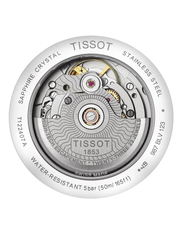 Tissot T-Classic Powermatic 80 Silver Dial Brown Leather Strap Watch For Men - T122.407.16.031.00 Buy Now By Tissot
