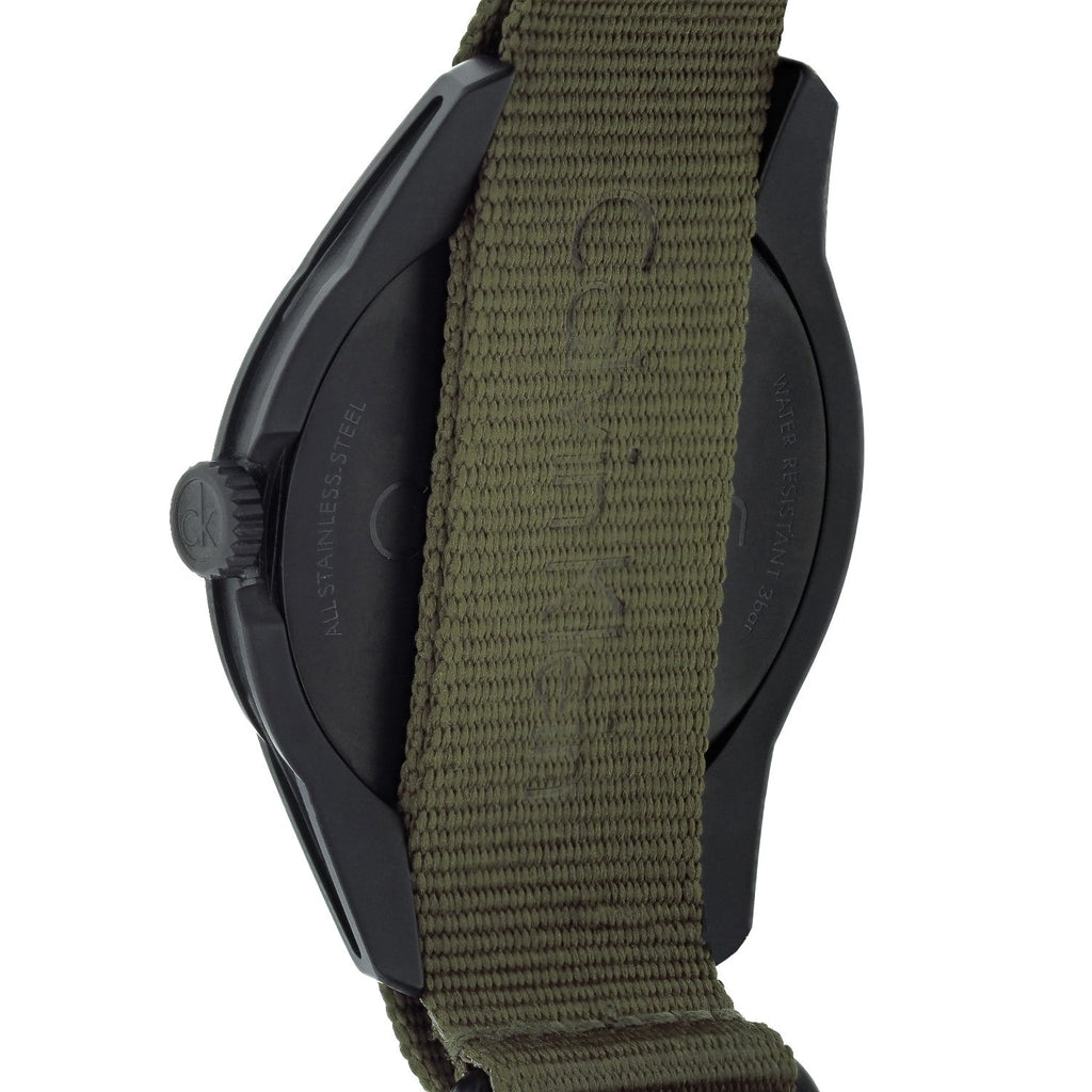 Calvin Klein Tone Green Dial Green NATO Strap Watch for Men - K7K514WL Buy Now By Calvin Klein
