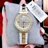 Guess Gala Diamonds Gold Dial Two Tone Steel Strap Watch for Women - GW0531L2 Buy Now By Guess