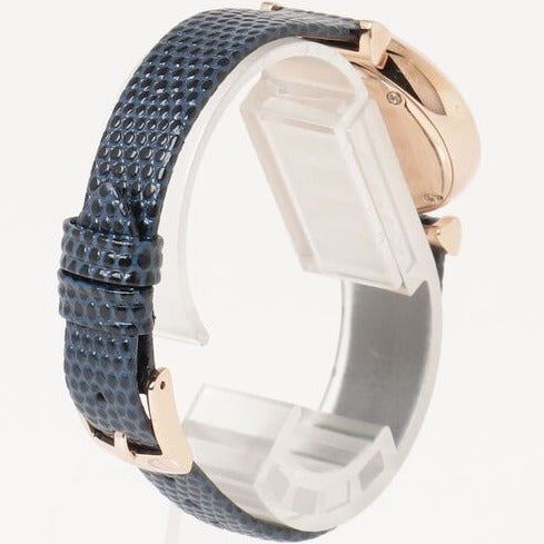 Emporio Armani Gianni T-Bar Analog Mother of Pearl Dial Blue Leather Strap Watch For Women - AR11468 Buy Now By Emporio Armani