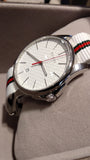 Gucci G Timeless Quartz White DIal White NATO Strap Watch For Men - YA126322 Buy Now By Gucci