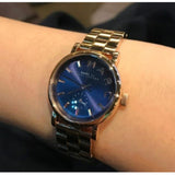 Marc Jacobs Baker Navy Blue Dial Rose Gold Steel Strap Watch for Women - MBM3332 Buy Now By Marc Jacobs