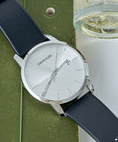 Calvin Klein City White Dial Black Leather Strap Watch for Men - K2G2G1CD Buy Now By Calvin Klein