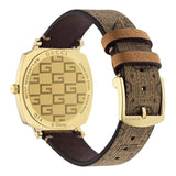 Gucci Grip Disney Mickey Mouse Gold Dial Brown Leather Strap Watch For Women - YA157420 Buy Now By Gucci