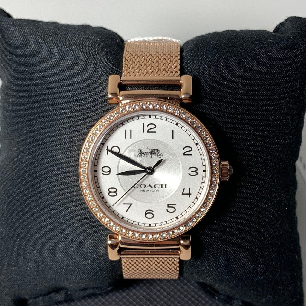 Coach Madison White Dial Rose Gold Mesh Bracelet Watch for Women - 14503398 Buy Now By Coach