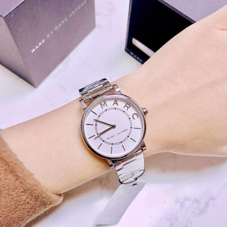 Marc Jacobs Roxy White Dial Silver Steel Strap Watch for Women - MJ3521 Buy Now By Marc Jacobs