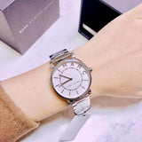 Marc Jacobs Roxy White Dial Silver Steel Strap Watch for Women - MJ3521 Buy Now By Marc Jacobs