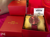 Coach Perry Red Dial Red Leather Strap Watch for Women - 14503486 Buy Now By Coach
