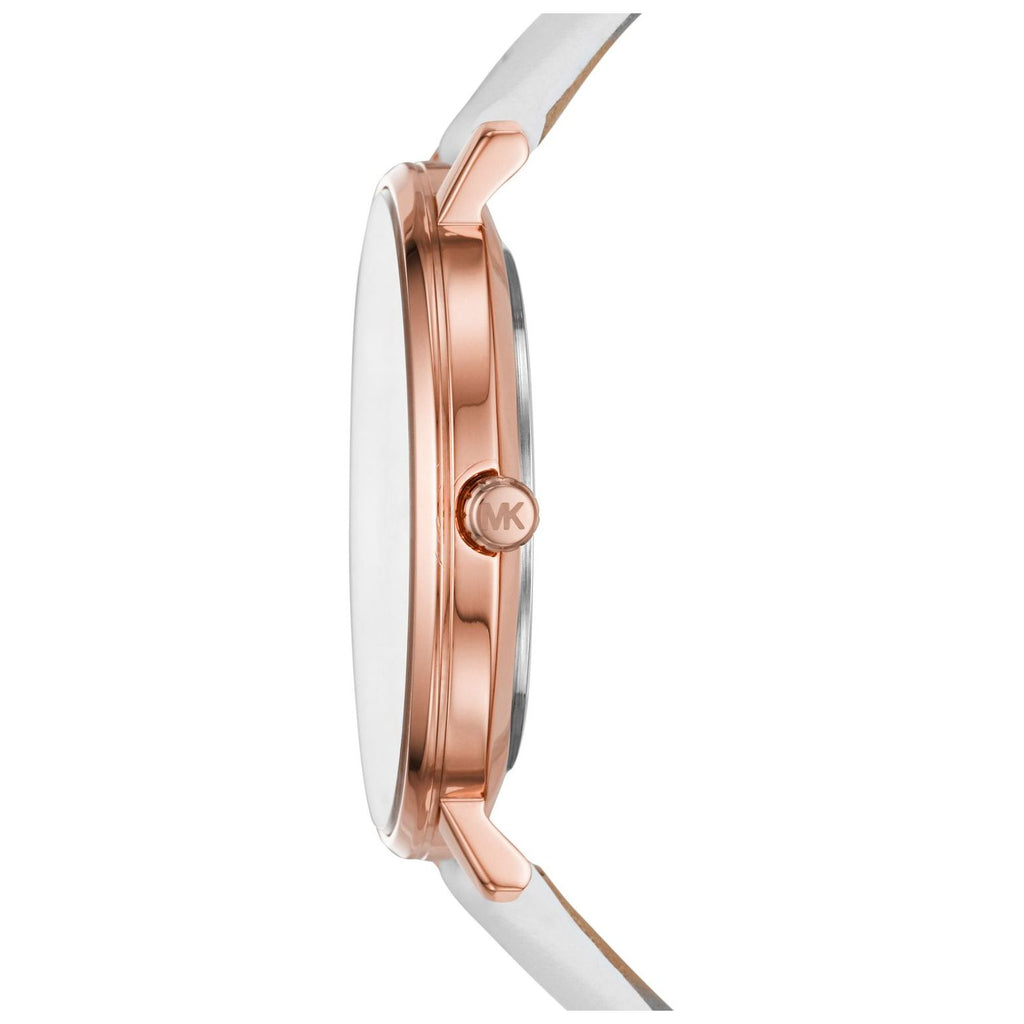 Michael Kors Pyper Quartz White Dial White Leather Strap Watch For Women - MK2800 Buy Now By Michael Kors