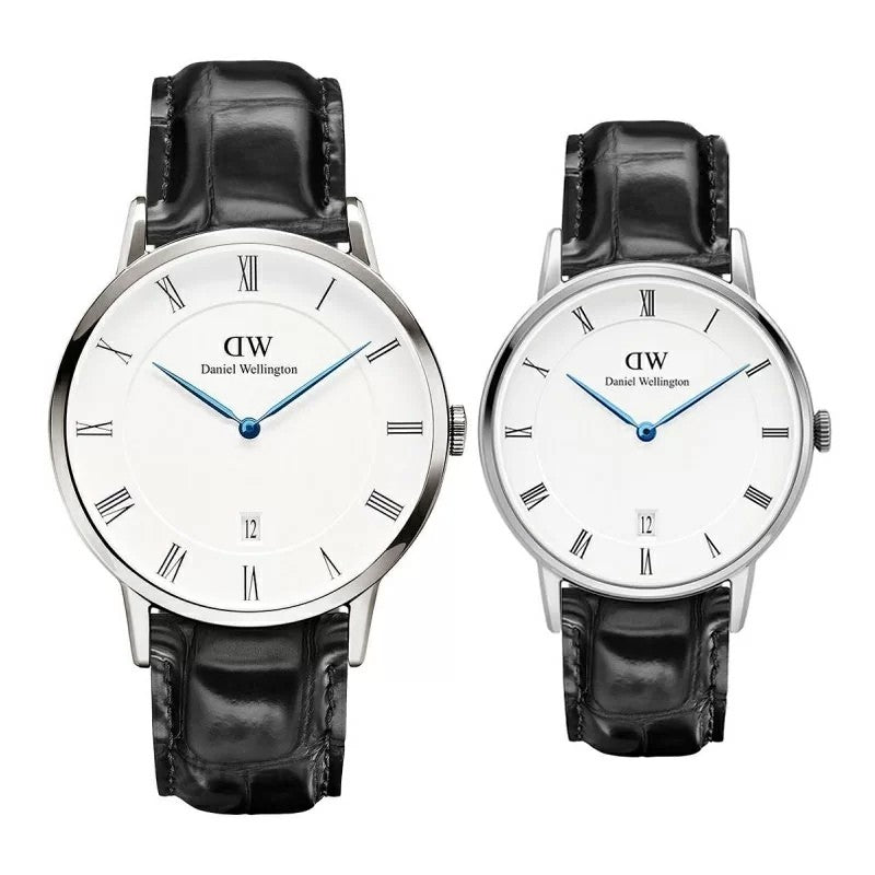 Daniel Wellington Dapper Reading Quartz White Dial Black Leather Strap Watch For Women - DW00100117 Buy Now By Daniel Wellington