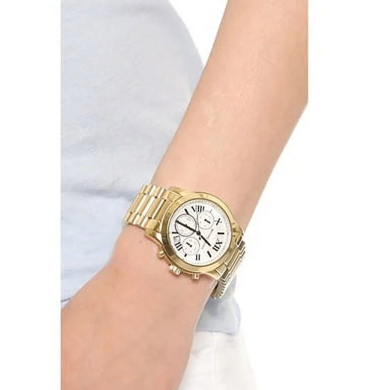 Michael Kors Cooper Chronograph White Dial Gold Steel Strap Watch For Women - MK5916 Buy Now By Michael Kors