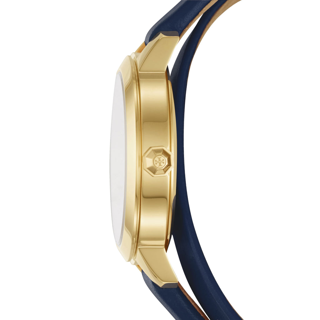 Tory Burch Collins Quartz Blue Dial Blue Leather Strap Watch for Women - TBW1303 Buy Now By Tory Burch