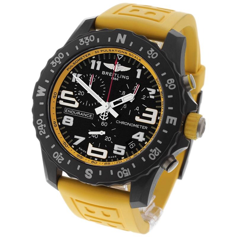 Breitling Endurance Pro Black Dial Yellow Rubber Strap Watch for Men - X82310A41B1S1 Buy Now By Breitling