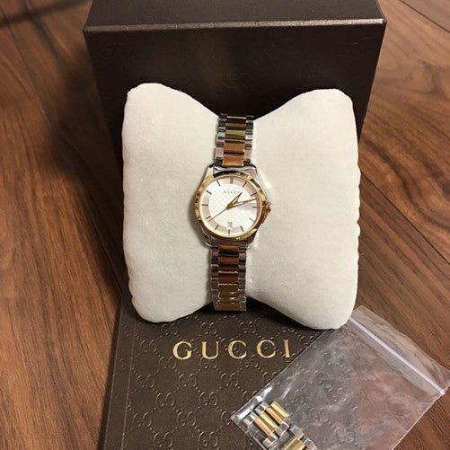 Gucci G Timeless Silver Dial Two Tone Steel Strap Watch For Women - YA126563 Buy Now By Gucci