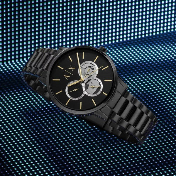 Armani Exchange Cayde Chronograph Black Dial Black Steel Strap Watch for Men - AX2748 Buy Now By Armani Exchange