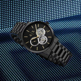 Armani Exchange Cayde Chronograph Black Dial Black Steel Strap Watch for Men - AX2748 Buy Now By Armani Exchange