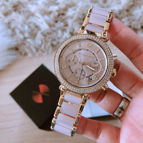 Michael Kors Parker Gold Dial Two Tone Steel Strap Watch for Women - MK6326 Buy Now By Michael Kors