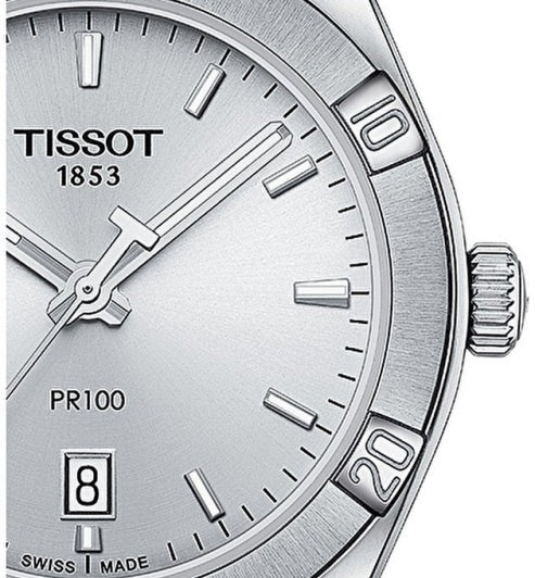 Tissot PR 100 Sport Chic Silver Dial Silver Steel Strap Watch for Women - T101.910.11.031.00 Buy Now By Tissot