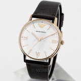 Emporio Armani Dress Quartz White Dial Brown Leather Strap Watch For Men - AR11011 Buy Now By Emporio Armani