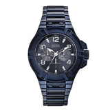 Guess Rigor Multifunction Black Dial Blue Steel Strap Watch for Men - W0218G4 Buy Now By Guess