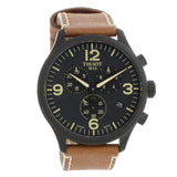 Tissot T Sport Chrono XL Black Dial Brown Leather Strap Watch For Men - T116.617.36.057.00 Buy Now By Tissot