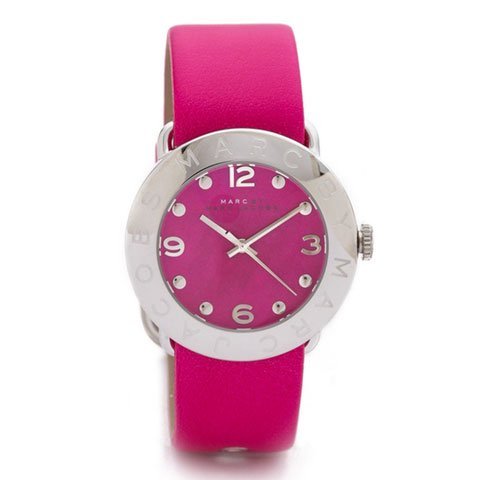 Marc Jacobs Amy Pop Pink Dial Pink Leather Strap Watch for Women - MBM1286 Buy Now By Marc Jacobs