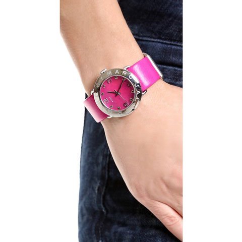 Marc Jacobs Amy Pop Pink Dial Pink Leather Strap Watch for Women - MBM1286 Buy Now By Marc Jacobs