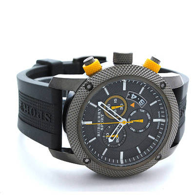 Burberry Sport Endurance Chronograph Grey Dial Grey Rubber Strap Watch for Men - BU7713 Buy Now By Burberry