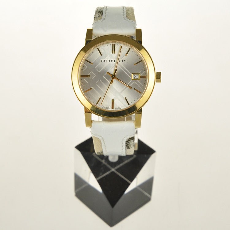 Burberry The City White Dial White Leather Strap Watch for Women - BU9015 Buy Now By Burberry