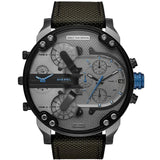 Diesel Mr Daddy 2.0 Chronograph Grey Dial Black Nylon Strap Watch For Men - DZ7420 Buy Now By Diesel
