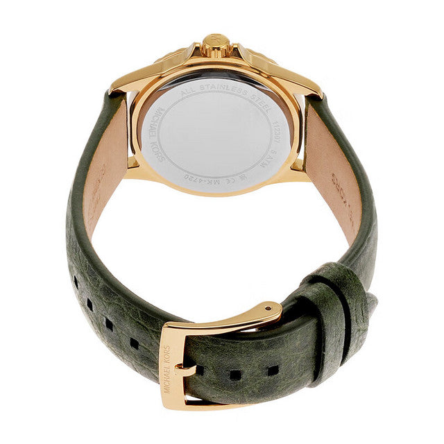 Michael Kors Mini Everest Crystals White Dial Green Leather Strap Watch for Women - MK4720 Buy Now By Michael Kors