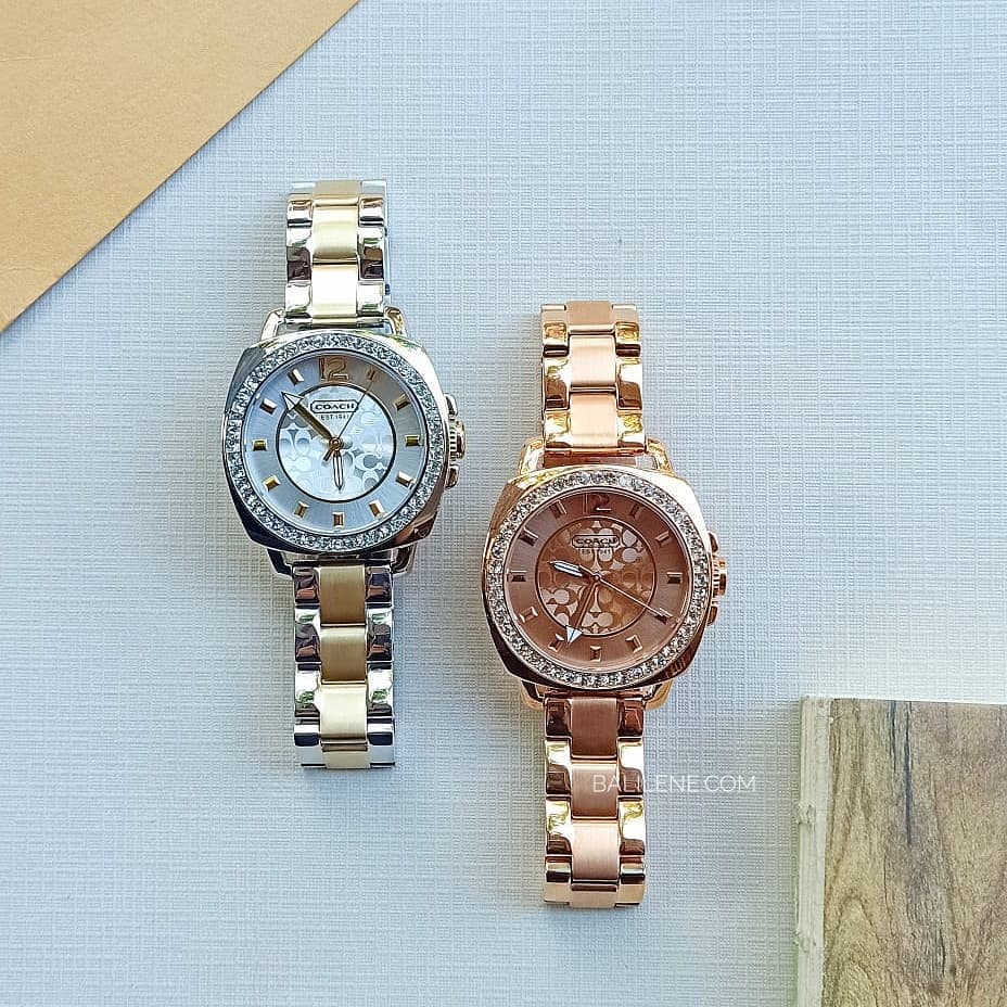 Coach Mini Boyfriend Rose Gold Dial Rose Gold Steel Strap Watch for Women - 14501701 Buy Now By Coach