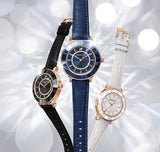 Swarovski Octea Lux Blue Dial Blue Leather Strap Watch for Women - 5414413 Buy Now By Swarovski