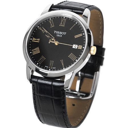 Tissot T Classic Dream Black Dial Black Leather Strap Watch for Men - T033.410.26.053.01 Buy Now By Tissot