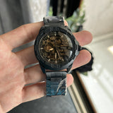 Fossil Bronson Automatic Skeleton Black Dial Grey Steel Strap Watch for Men - ME3255 Buy Now By Fossil