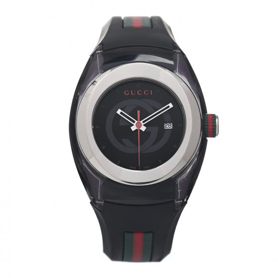 Gucci Sync XXL Quartz Black Dial Black Rubber Strap Watch For Men - YA137101 Buy Now By Gucci