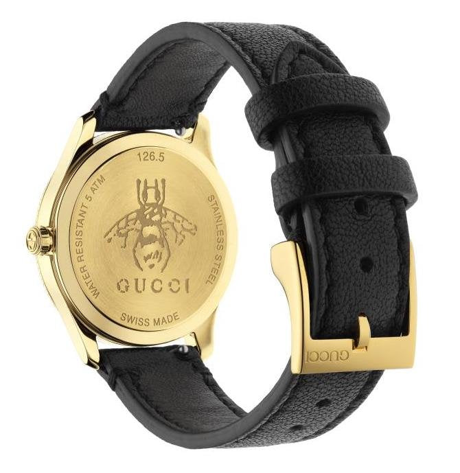 Gucci G Timeless Quartz Silver Dial Black Leather Strap Watch For Women - YA1265023 Buy Now By Gucci