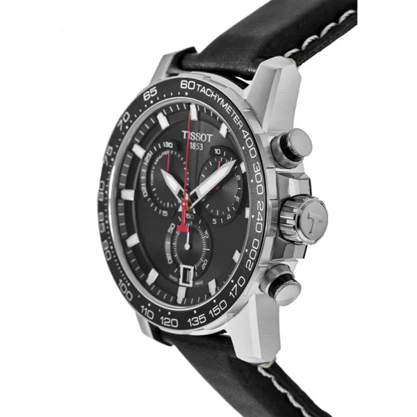 Tissot Supersport Chrono Black Dial Black Leather Strap Watch for Men - T125.617.16.051.00 Buy Now By Tissot