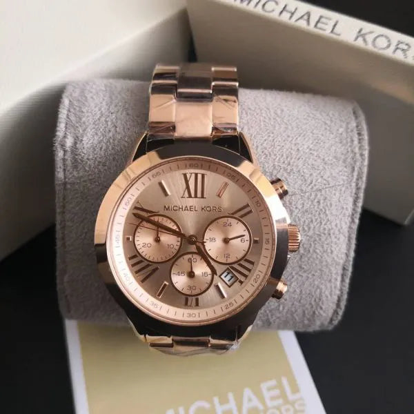 Michael Kors Runway Chronograph Rose Gold Dial Rose Gold Steel Strap Watch For Women - MK5778 Buy Now By Michael Kors