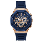 Guess Momentum Chronograph Blue Dial Blue Rubber Strap Watch for Men - GW0263G2 Buy Now By Guess
