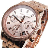 Michael Kors Ritz Chronograph Rose Gold Dial Rose Gold Steel Strap Watch for Women - MK6077 Buy Now By Michael Kors