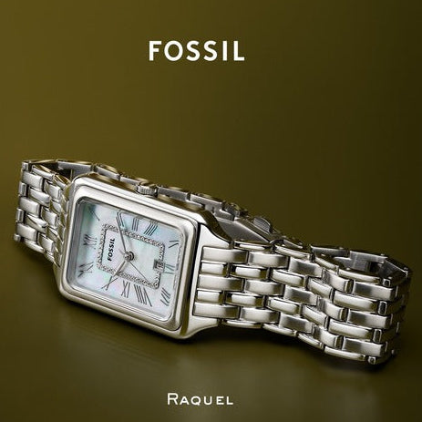 Fossil Raquel Three Hand Date White Dial Silver Steel Strap Watch for Women - ES5221 Buy Now By Fossil