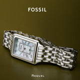 Fossil Raquel Three Hand Date White Dial Silver Steel Strap Watch for Women - ES5221 Buy Now By Fossil