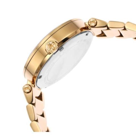 Michael Kors Parker Analog Crystals Gold Dial Gold Steel Strap Watch For Women - MK7283 Buy Now By Michael Kors