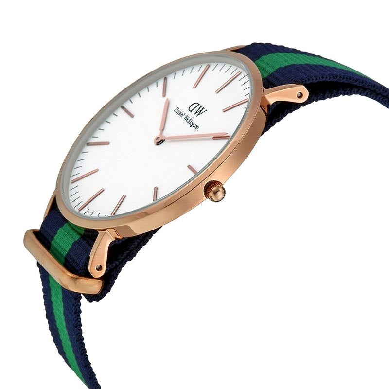 Daniel Wellington Classic Warwick White Dial Two Tone Nylon Strap Watch for Men - DW00100005 Buy Now By Daniel Wellington