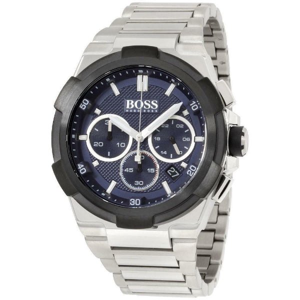 Hugo Boss Supernova Chronograph Blue Dial Silver Steel Strap Watch for Men - 1513360 Buy Now By Hugo Boss