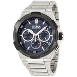 Hugo Boss Supernova Chronograph Blue Dial Silver Steel Strap Watch for Men - 1513360 Buy Now By Hugo Boss