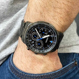 Fossil Goodwin Chrono Analog Black Dial Grey Steel Strap Watch for Men - FS5518 Buy Now By Fossil