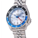 Seiko 5 Sports Automatic GMT SKX Sports Style Asia Exclusive Limited Edition Ice Blue Dial Silver Steel Strap Watch For Men - SSK029K1 Buy Now By Seiko